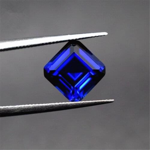 Sapphire Square Faceted Gemstone Emerald Cut Sapphire Gem 6x6mm/8x8mm C60S