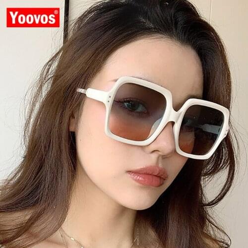 Yoovos Square Sunglasses Women Big Frame Women Sun Glasses Retro Women Eyeglasses Oversized Glasses Brand Designer Men Okulary