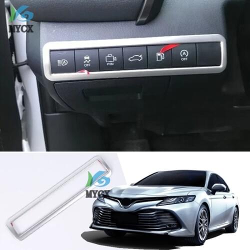 Left Hand Drive Only! Fit For Camry XV70 2018 ABS Matte Interior Headlight Lamp Adjustment Button Cover Trim 1pcs Car Styling