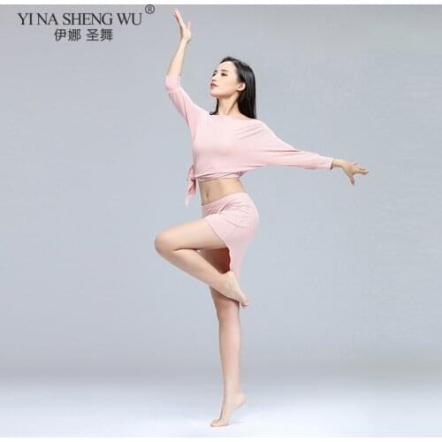 Women Belly Dance Training Clothing Ice Silk Outfits Girls Costume Bellydance Wear Top and Skirt Suit Indian Dancing Clothing