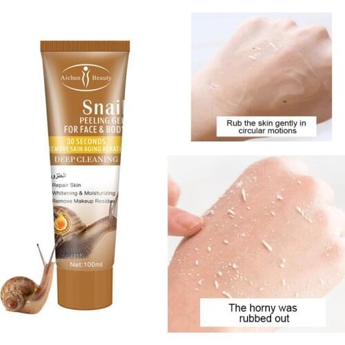 100ml Snail Collagen Exfoliating Gel Nourishing Moisturizing Face Fade Fine Lines Exfoliating Dead Skin Beauty Care