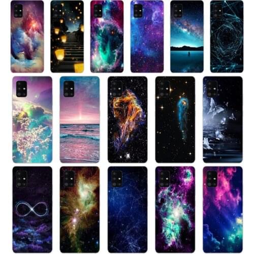 15 Art Star Tree Sky Space Soft Silicone Tpu Cover phone Case for Samsung Galaxy A31 A41 A51 A71 A40 2019 Case