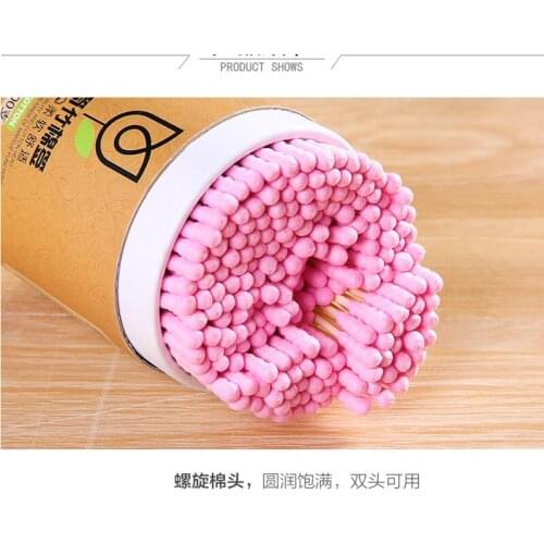 200pcs/set Double Head Bamboo Cotton Swab Women Make up Cotton Buds Tip For Medical Sticks Nose Ears Cleaning Health Care Tools