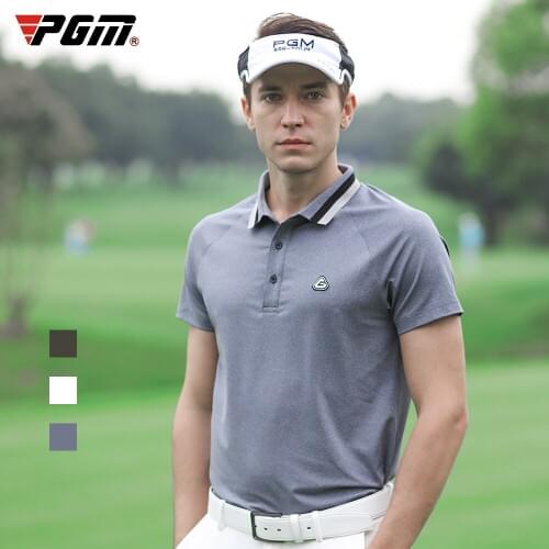 2020 PGM New summer mens short-sleeved T-shirt golf apparel quick-drying tops Breathable sports mens clothing