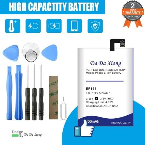 High capacity 6200mAh EF168 Battery For PPTV King7 King7S PP6000 Replacement batteria + free tools