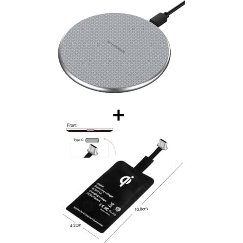 Kit de adaptador inalámbrico de cargador rápido, 10W, para Samsung S10 S9/S6xiaomi S8, almohadilla de carga USB para iPhone 12 1