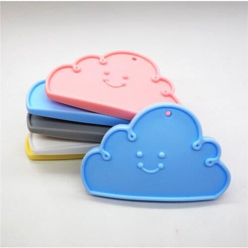 Chenkai 5PCS Silicone Cloud Teether DIY Baby Pendant Nursing Teething Shower Pacifier Dummy Cartoon Toy Craft BPA Free