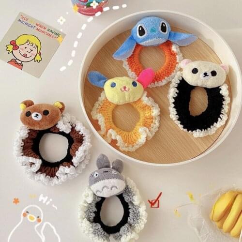 Winter Children Cute Knitting Colors Cartoon Elastic Hair Bands Girls Lovely Soft Scrunchies Rubber Bands Kids Hair Accessories