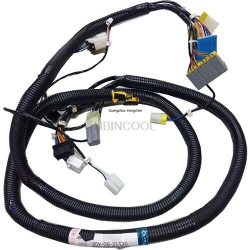 For Komatsu excavator accessories PC200-7 PC300-7 display wire harness 20Y-06-31120 high quality excavator accessories free mail