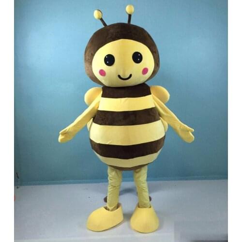 Hot sale yellow giant honey bee mascot costume for adults for sale