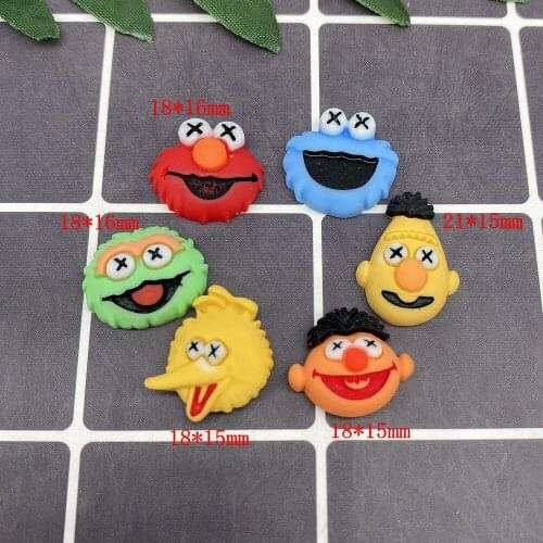 20pcs Resin Kawaii Cartoon Figure Flat back Cabochon Flatbacks Fit Phone Case Decoration DIY Scrapbooking Accessories Crafts