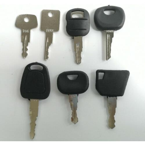 7pcs Ignition Key Heavy Equipment Key Construction Plant Key 5P8500 606 F900