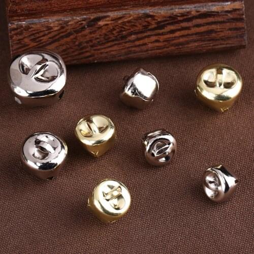 12/13/15/20/25/30/35mm Gold Silver Plated Jingle Bell Christmas Iron Bell Christmas Tree Ornaments Decorations DIY Accessories