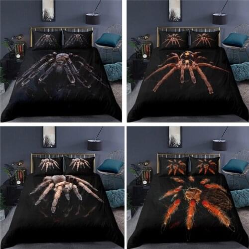 Black spider 3D Printed Bedding Set 2/3pcs Soft Quilt Cover / Duvet Cover Set Twin Full Queen King Size Home Textile