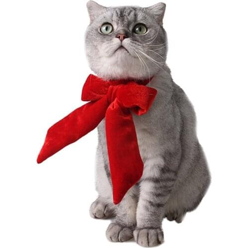 Pet Dog Cat Necklace Adjustable Bowknot Collar For Cat Dogs Accessories Pet Dog Puppy Bow Tie Pet Christmas Party Costumes