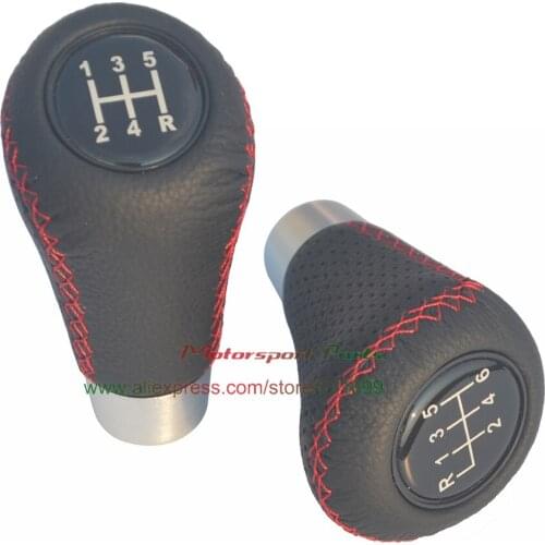 Leather Car Shift Knob 5MT Manual Gear Shift Knob 6 Speed Racing Gear Shift Knob Shifter Lever