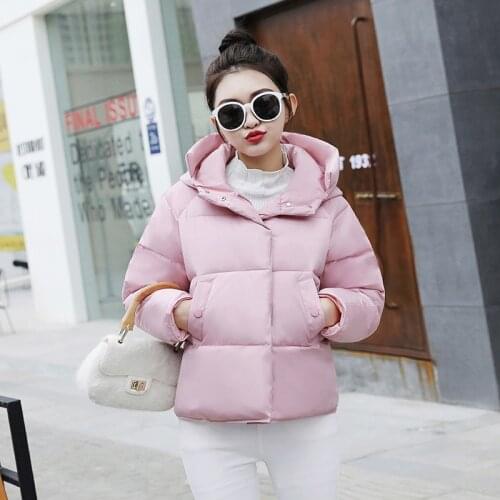 Hooded Thick Outwear 2021 New Arrival Winter Short Parka Women Solid Loose Jacket Coats Plus Size Cotton Pdded