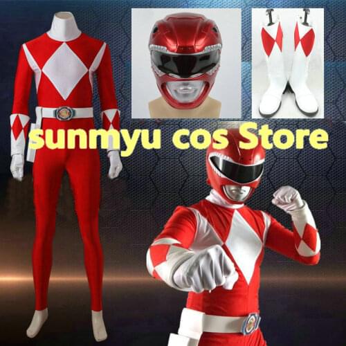 Kyoryu Sentai Zyuranger Geki Red Tyranno Ranger Tirano Renja Cosplay Costume,Custom Size Halloween