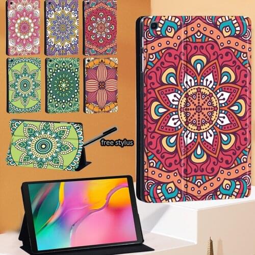 Mandala Series Tablet Case for Samsung Galaxy Tab A 8.0(2019) 9.7 10.1 10.5/A A6 10.1/ S5e 10.5/s6 lite /A7 10.4 Stand Cover