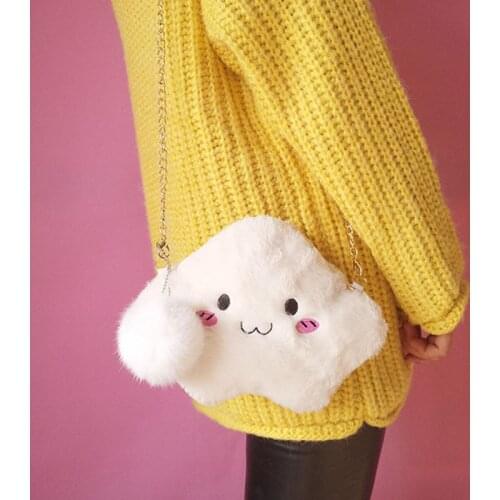 Mini Cute Cartoon Crossbody Bag Cute Cloud Shoulder Bags for Women 2020 Plush Toy Girl Women Bag Bolsa Feminina
