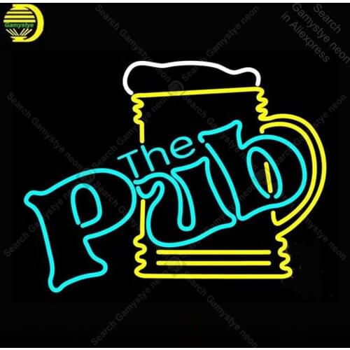 Neon Sign for Pub With Beer Mug Neon Bulbs Sign lamp Display Beer Bar Light up wall sign Neon Sign for Room Letrero Lampara