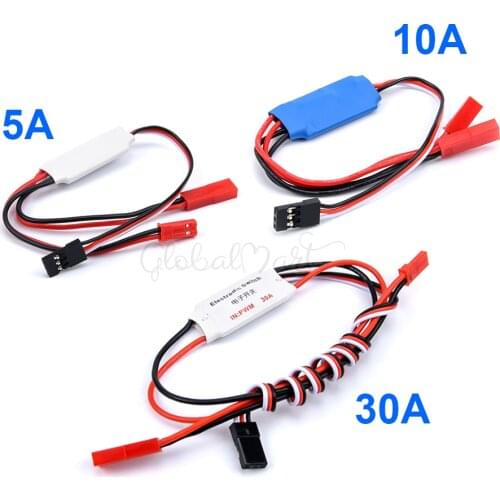 NEW 5PCS 10PCS 5A / 10A / 30A RC TX Controlled Relay Electronic Switch PWM Receiver LED Control Spray RC Switch Interruptor