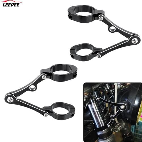 39mm-41mm Motorcycle Headlight Bracket Moto Accessories CNC Fork Tube Mount Clamp For Chopper Bobber Cafe Racer Spotlight Holder