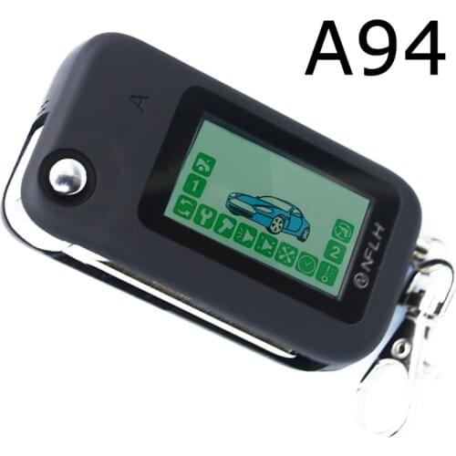 A94 LCD Remote Controller Key Fob Chain Keychain for Russian Version Two Way Car Alarm System Starline A94 Car Anti-theft System