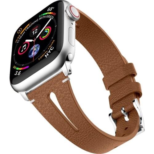 Genuine Leather For Apple Watch band strap 42/38mm 40/44mm For iwatch series 4 3 2 1 wrist bands bracelet belt watchband straps