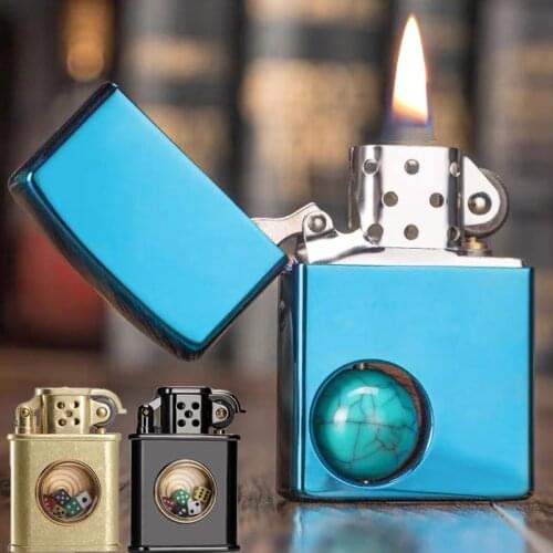 Rotary Bead Retro Personality Rocker Sieve Kerosene Lighter Pure Copper Lighter Is The Best Gift To Send Her Boyfriends Father