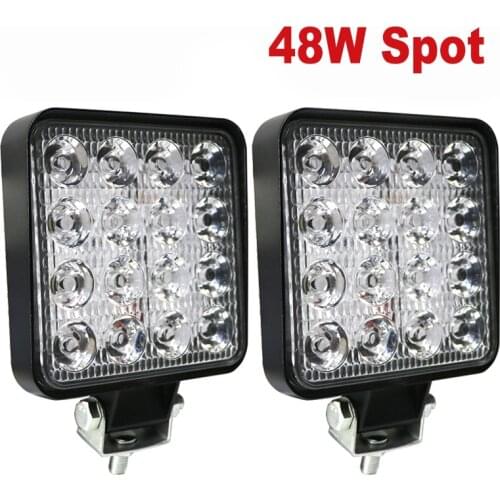 4 inch 48W 27W 18W LED Work Light High Power Spotlight 4x4 Offroad ATV UTV Truck Tractor Motorcycle Spot Flood LED Light Bar