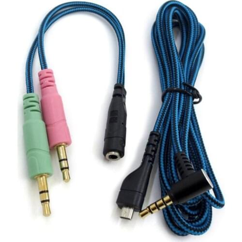 P82F Audio Cable Extension Cord for SteelSeries Arctis 3 5 7 Headset Audio Cable Gaming Headphone Headset