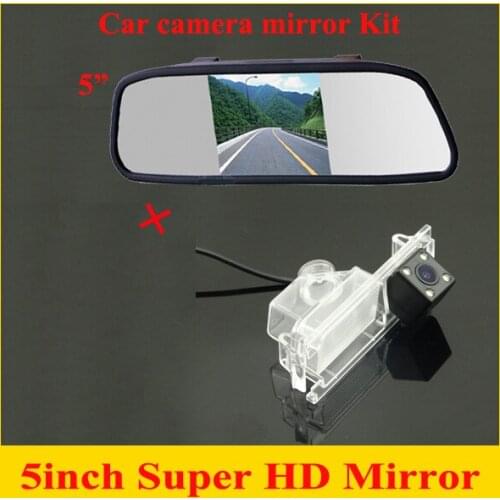 Factory New Promotion for Kia K2 Rio Hatchback Kia Ceed 2013 car parking rearview camera + 5inch car monitor mirror TFT LCD