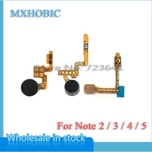 10pcs/lot Power ON/OFF Switch Button Flex Cable Ribbon for Samsung Galaxy Note 2 3 4 5 N900 N910 N920 Vibrator Vibration Motor