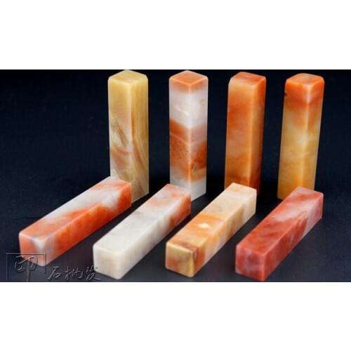 2.5x2.5x5cm Laos practice chapter Shoushan stone seal cutting corner chop 10pc