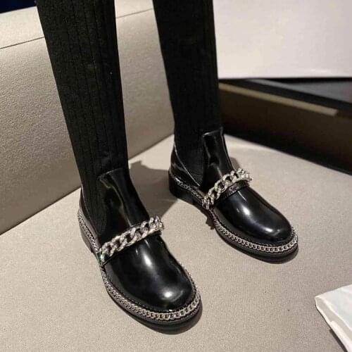 2020 New Fashion Winter Genuine Leather Women Boots Luxury Shoes Women Designers Round Toe Hoof Women Boots