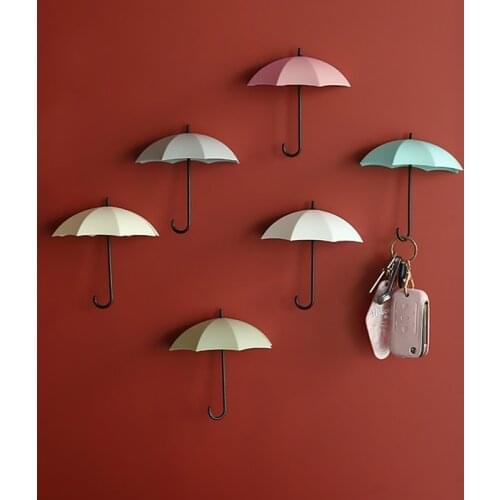 3 Pieces Creative Shaped Storage Wall Hooks Nail-Free Single Hook Small Decorative Home Decoration Hook Key Hair Clip Holder