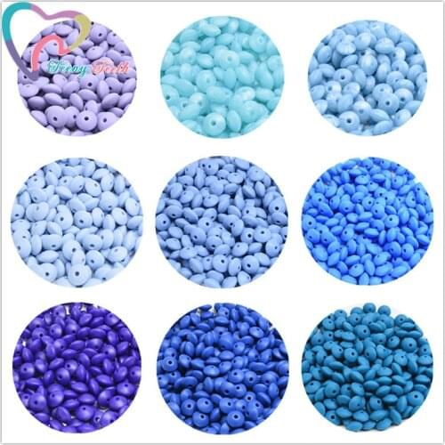 40 PCS 12 MM Lentil Silicone Teether Silicone Abacus Beads DIY Bead Teething Nursing Necklace Food Grade Silicone Abacus Beads