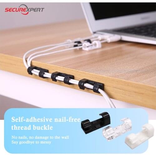 1/5/7 PC Cable Management Desktop & Workstation ABS Wire Manager Cord Holder USB Charging Data Line Bobbin Winder