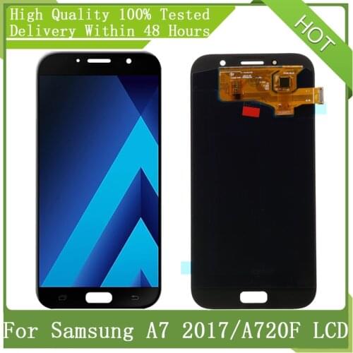 5.7"SUPER AMOLED For SAMSUNG GALAXY A7 2017 A720 A720F A720M A720Y LCD Display Touch Screen Digitizer Assembly Replacement Parts