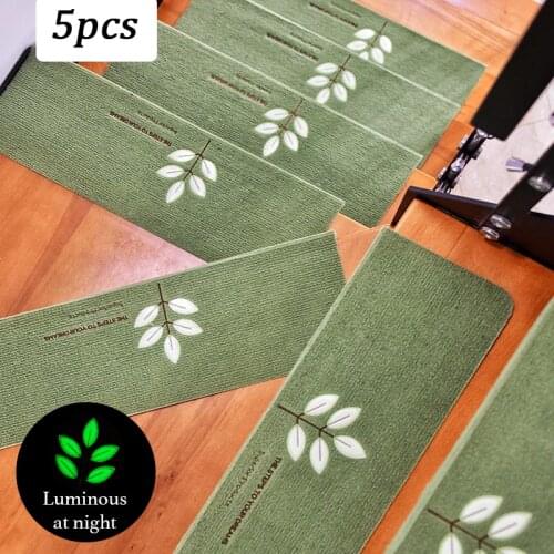 5Pcs/Set Creative Luminous Stairs Mat Home Non-slip Self-adhesive Mute Floor Carpet Foot Pad