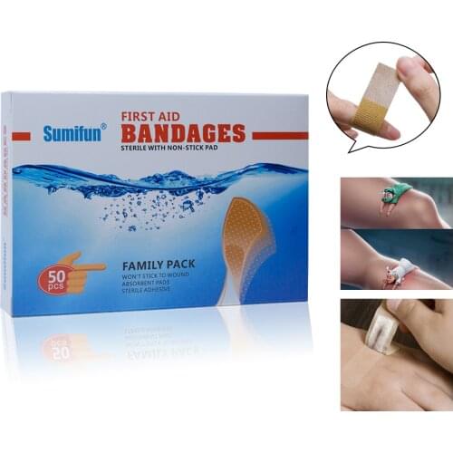 50pcs/box Band-Aid Brand Flexible Fabric Adhesive Bandages For Minor Wound Care Waterproof Breathable Bandage Adhesive