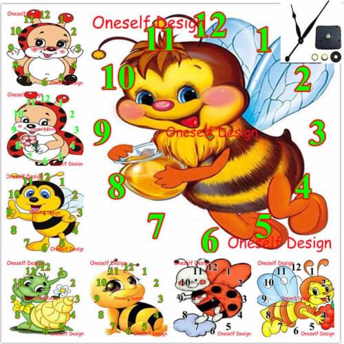 Kids gift diamond painting with Mechanical clock 5d diamond embroidery full clock diamond mosaic sale decor home wall sticker