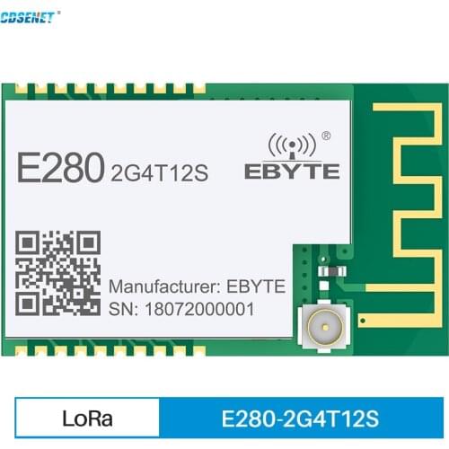 SX12802.4GHz wireless Lora serial module 12dBm RF UART Support LoRa, FLRC GFSK Long Distance 3Km Tansceiver E280-2G4T12S