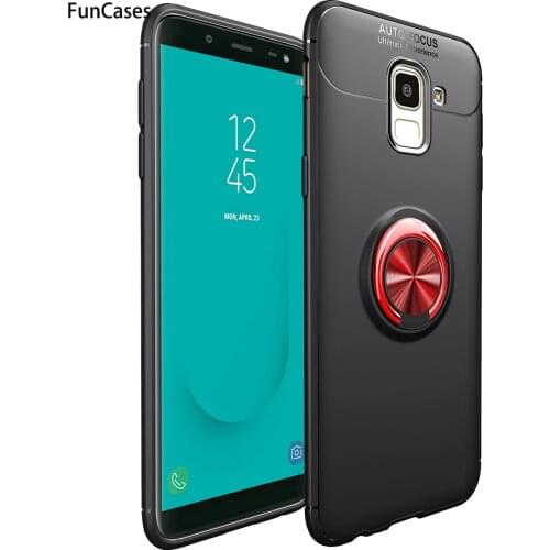 Telephone Mobile Cases For estuche Samsung J6 Plus Fundas Ring Shell Soft TPU Cover sFor Samsung Galaxy estojo J6 Prime J4 Plus