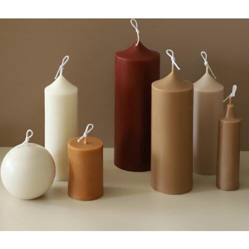 Ertical Stripe Cylindrical Acrylic Candle Mold Supplies DIY Rib Clay Church Party Aromatherapy Plastic Scented Candle Mould