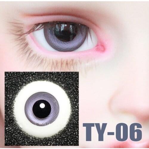 G10-129 children toy bjd sd 1/3 msd 1/4 1/6 dolls props Accessoriess eyesball 14.16mm Black pupil glass eyes grey blue color wi