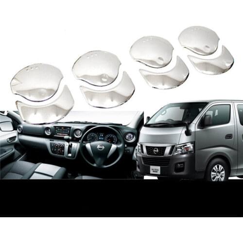 JY 8pcs Stainless Steel Interior AC Vent Decoration Trim Car Styling Cover Accessories for Nissan Caravan NV350 E26