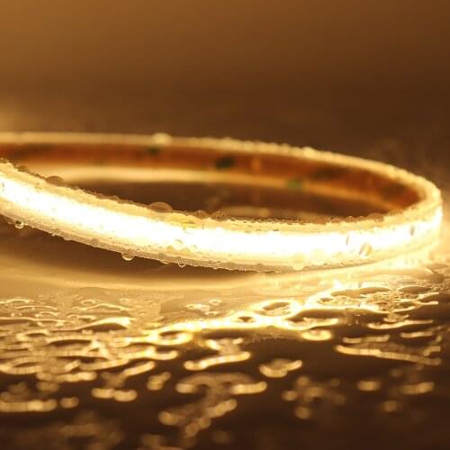 5M Waterproof FOB LED Tape IP68 COB Strip Outdoor Light Bar with 3M Sticker Warm Natural Cold White 10W/M Dimmable CRI 90 Lamp