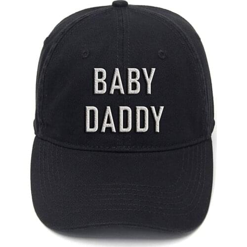 Lyprerazy Baby Daddy Funny New Father Washed Cotton Adjustable Men Women Unisex Hip Hop Cool Flock Printing Baseball Cap